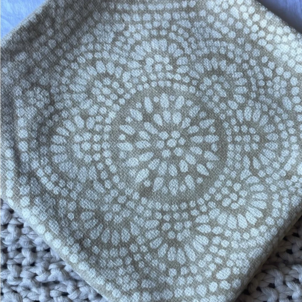 Pottery Barn Neutral Taupe and Cream Pillow Cover 22x22